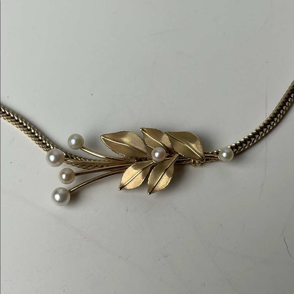 Krementz floral Choker necklace, vintage